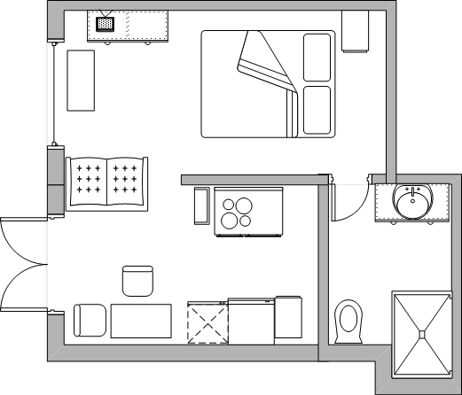 diagram showing floor plan
